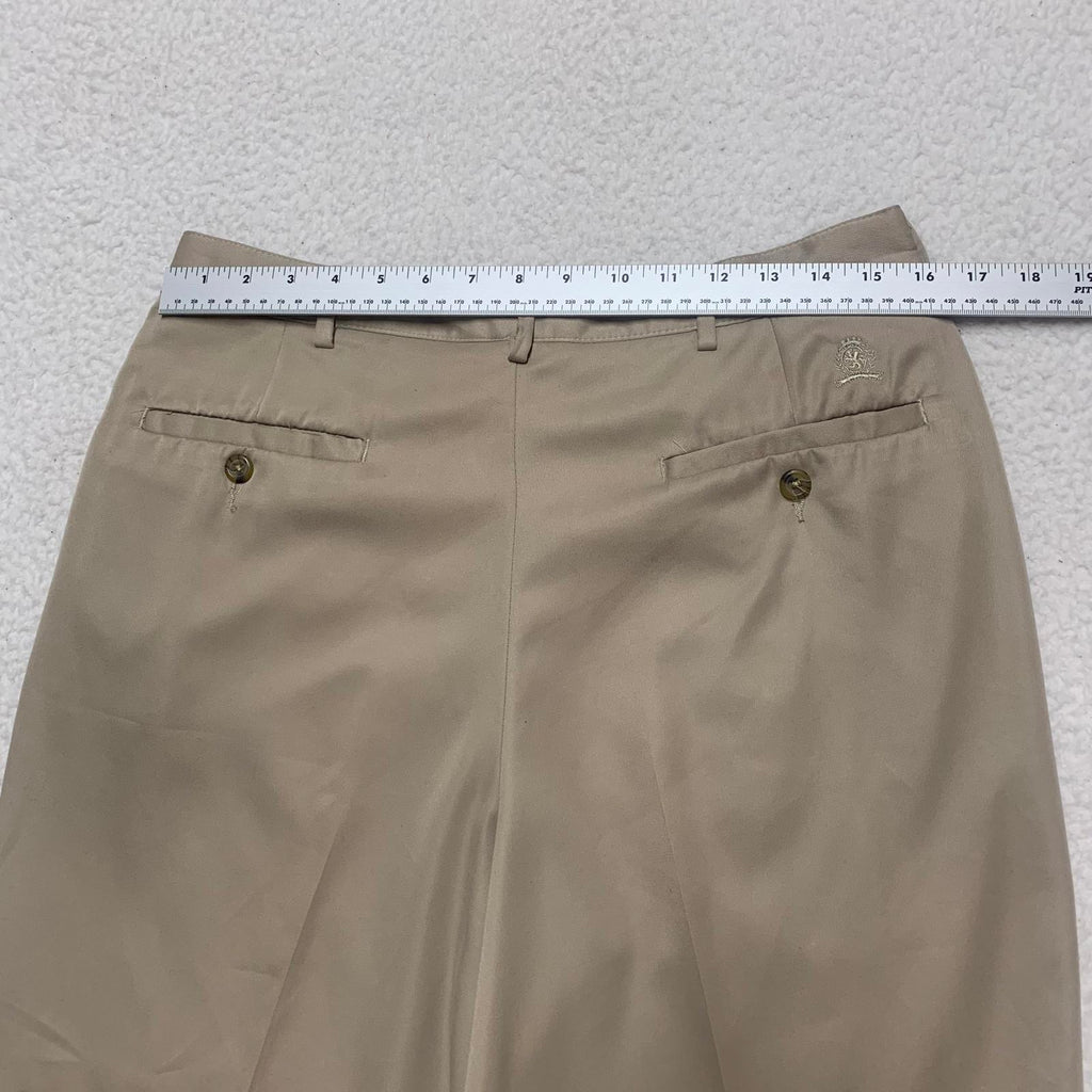 Pantalones anchos color caqui Tommy Hilfiger para hombre, talla 34x32