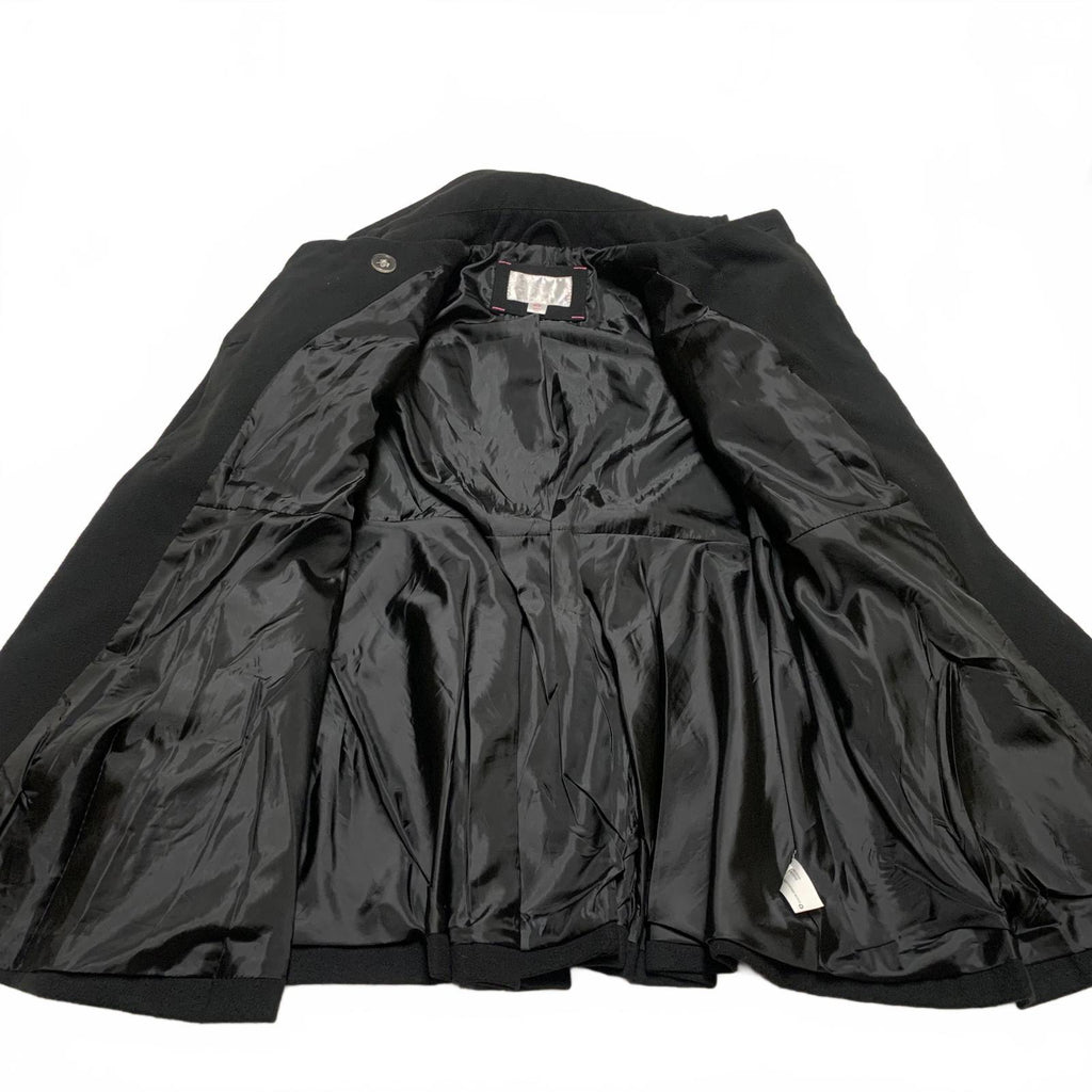 Abrigo cruzado negro Xhiliration para mujer, talla mediana