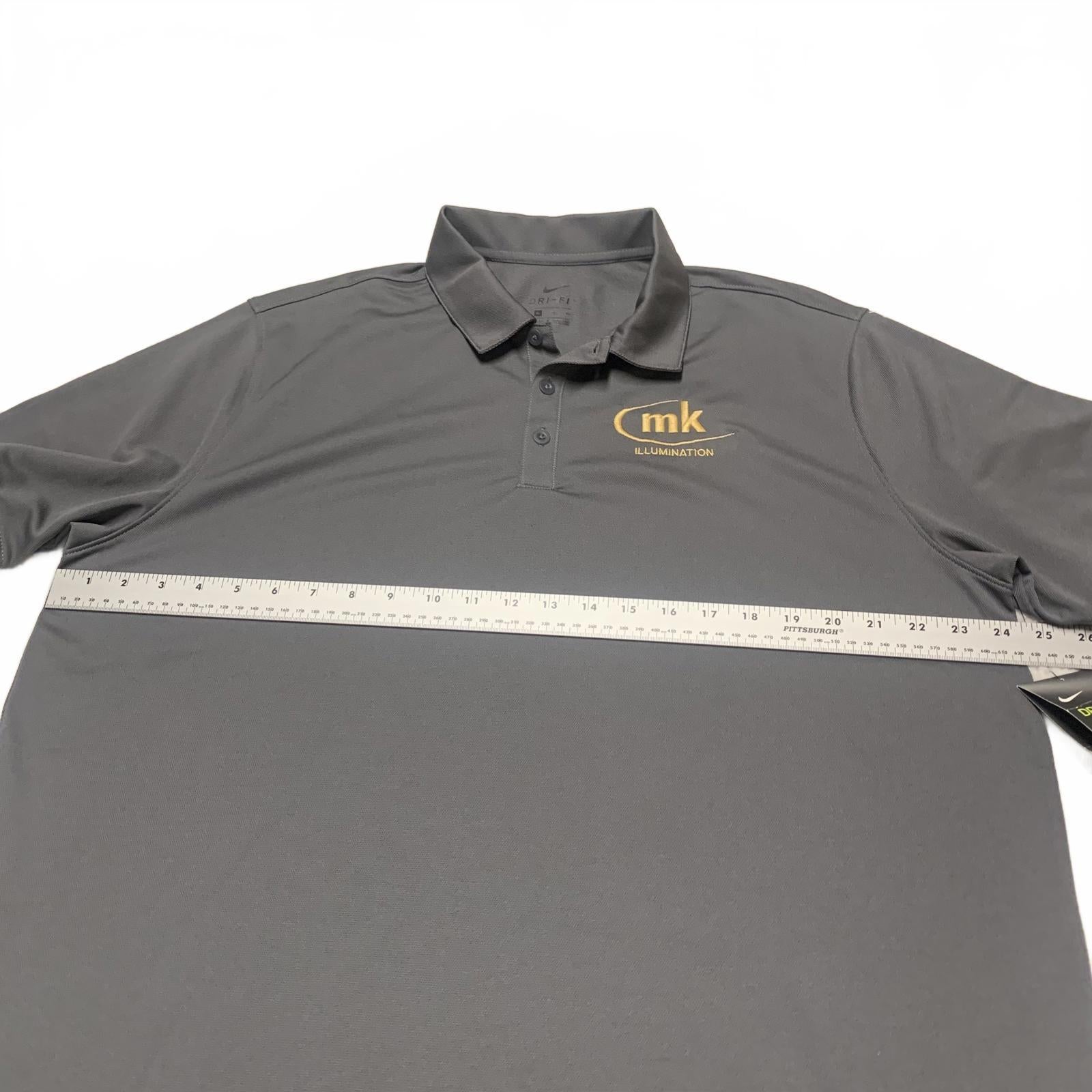 Polo Nike Dri-FIT gris con logotipo MK Illuminated