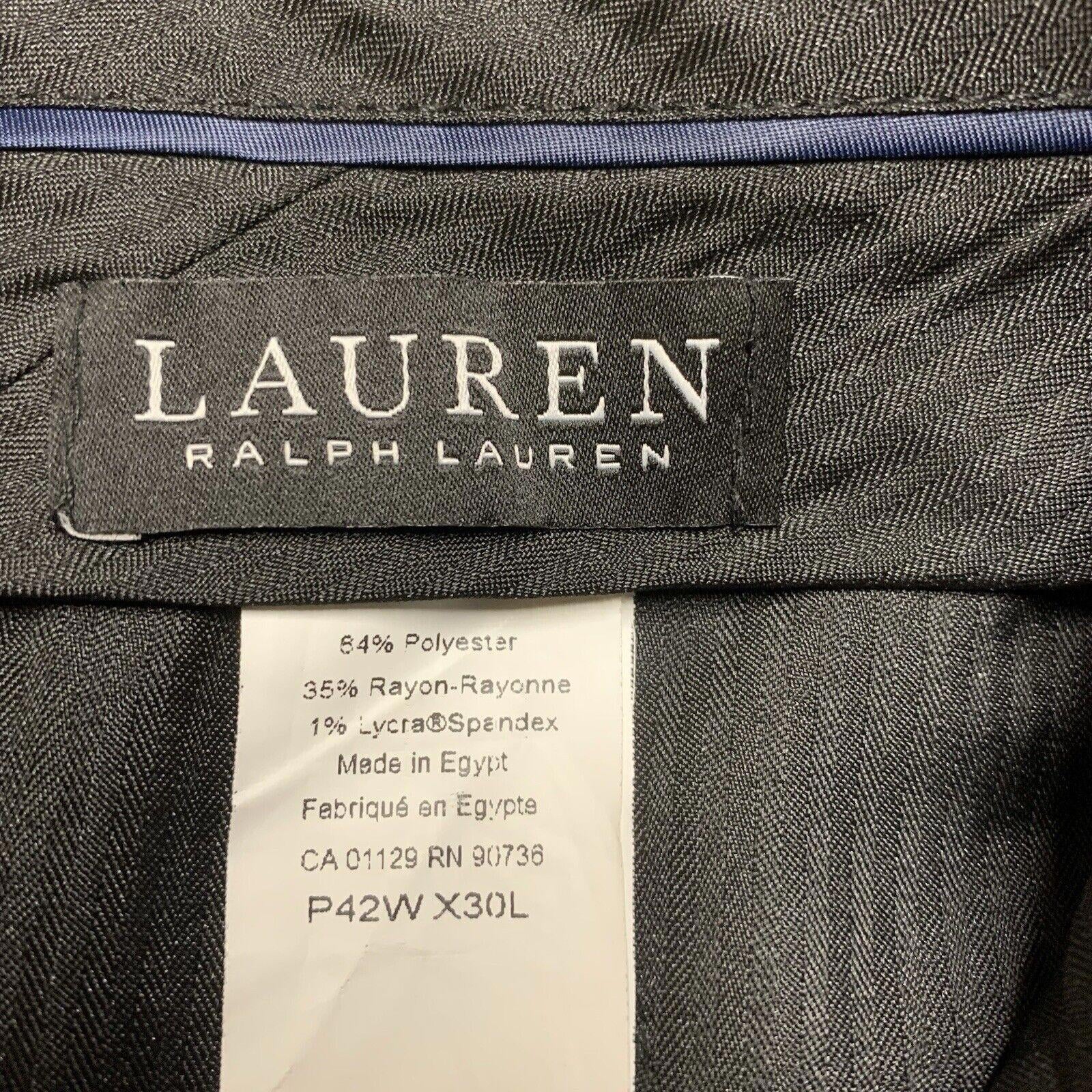 Pantalones de vestir grises para hombre de Lauren Ralph Lauren, talla 42 ancho x 30 largo