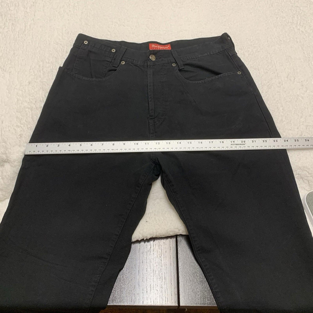 Vaqueros Ben Sherman para hombre, talla W34, cierre de botones, color negro, 34 x 32, fabricados en Italia.