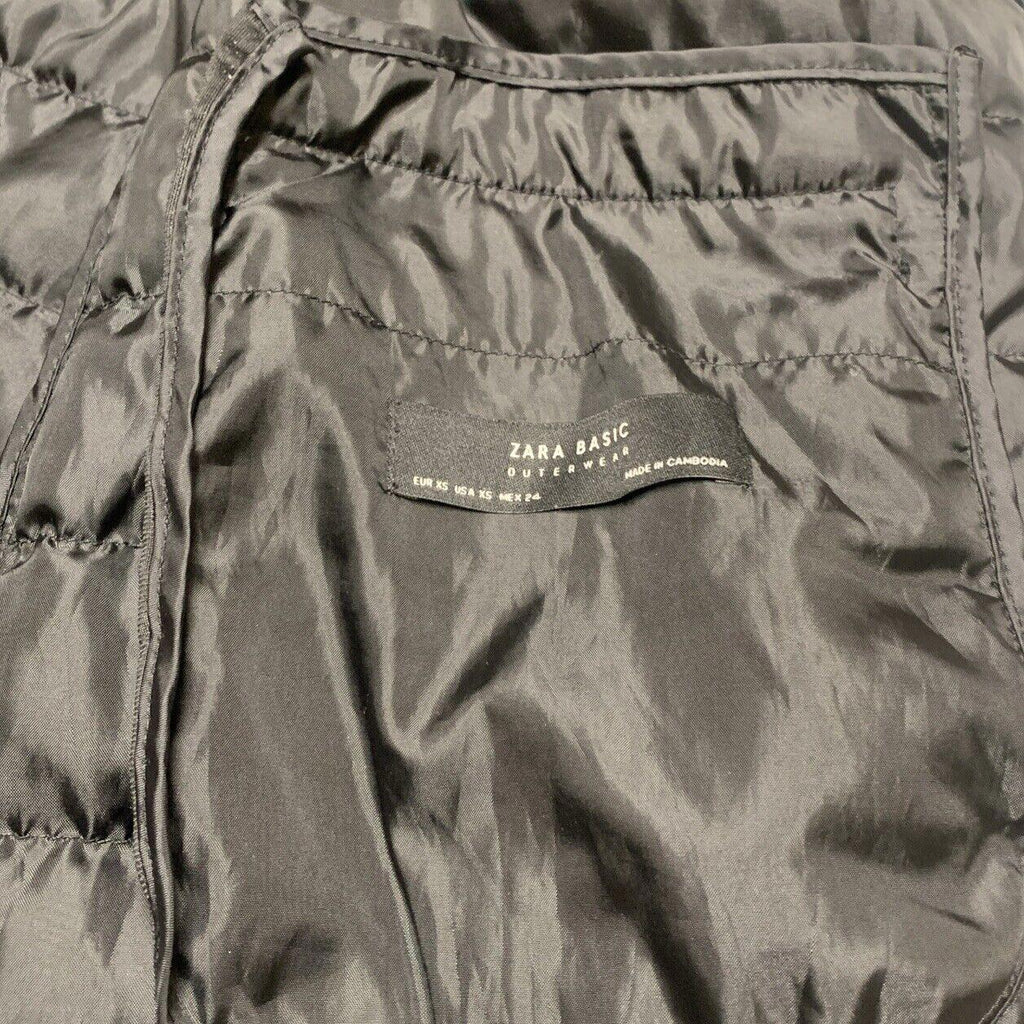 Chaqueta acolchada larga con capucha, ligera y plegable, negra, talla extragrande, para mujer de Zara Basic