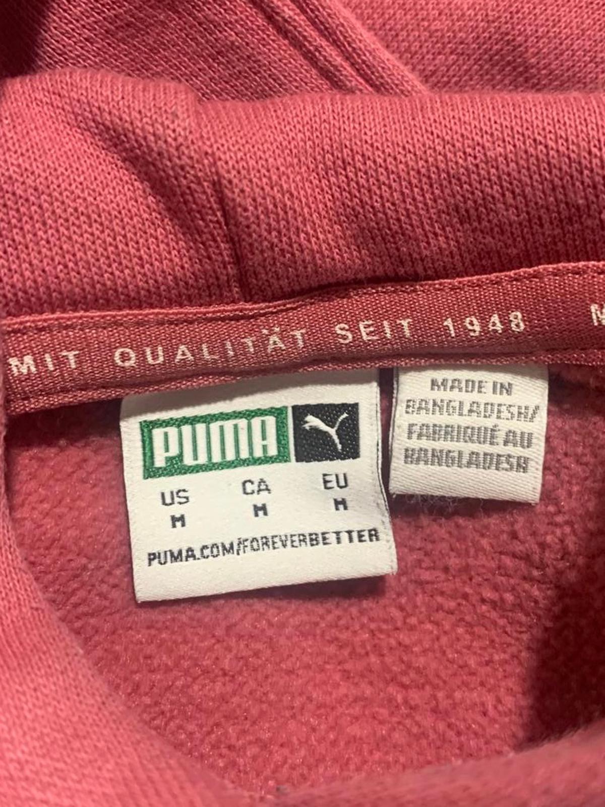 Sudadera con capucha extragrande Puma para mujer, talla mediana, color rosa polvoriento