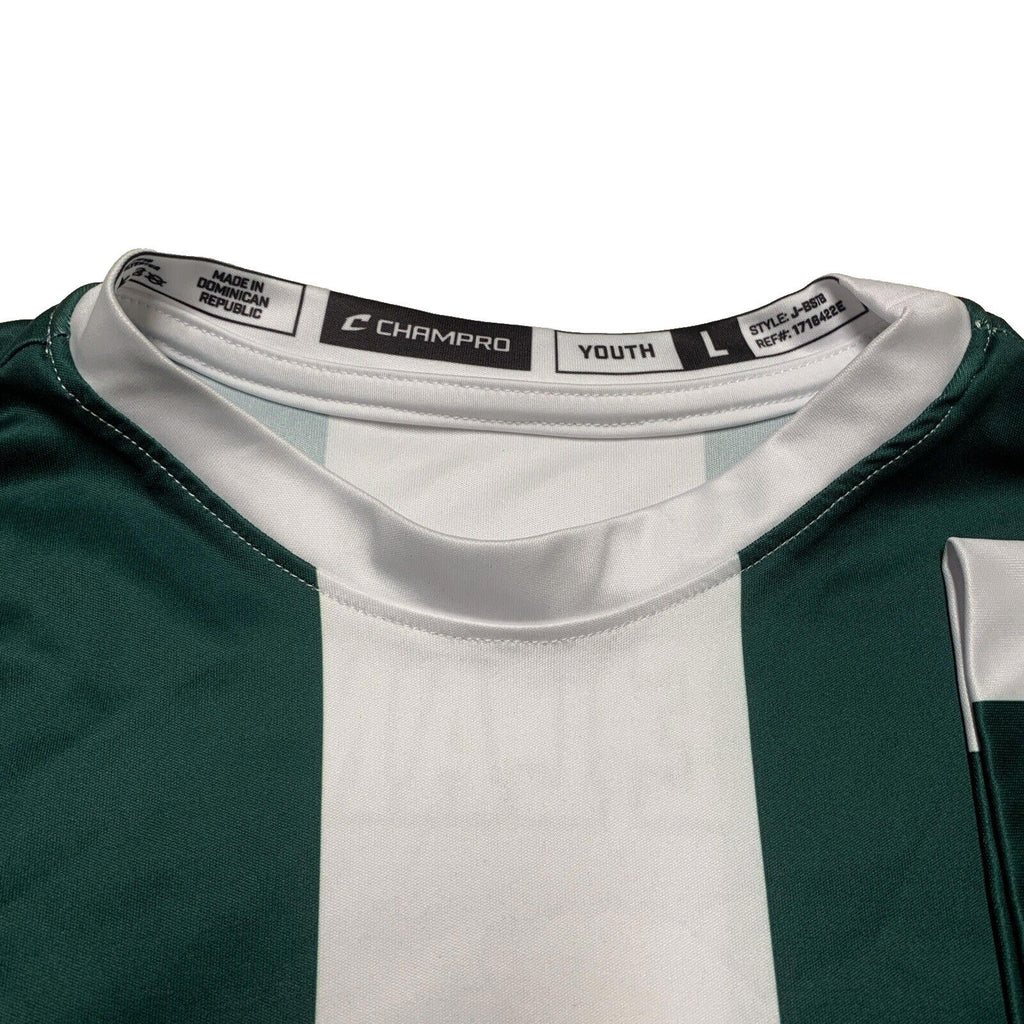 Champro Youth Size L Forest Green Jersey Knit Top Short Sleeve T-Shirt