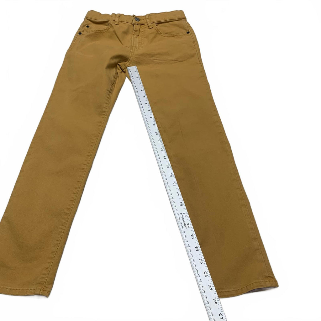 Vaqueros ajustados elásticos amarillos GAP Denim para niños, talla 12 R, 25 x 26