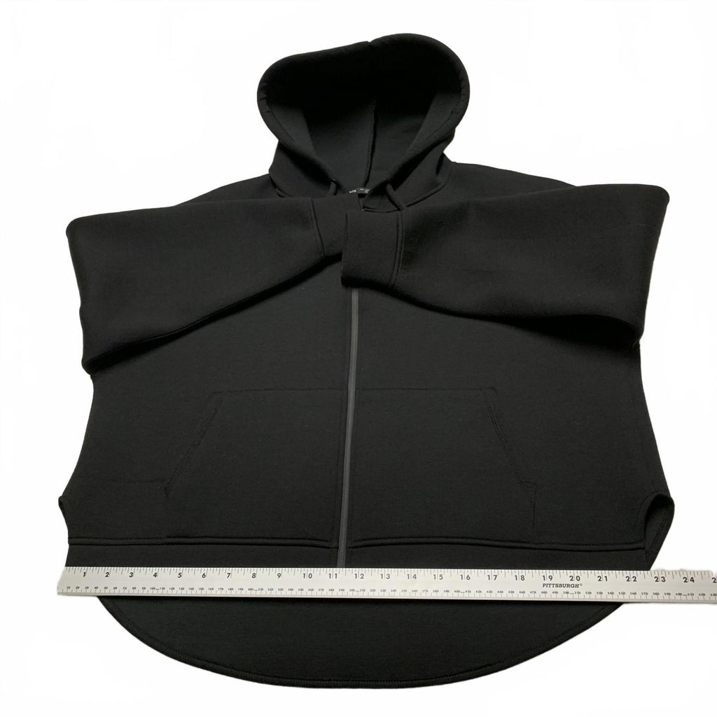 Sudadera con capucha y cremallera negra informal para mujer, talla grande, de ZARA