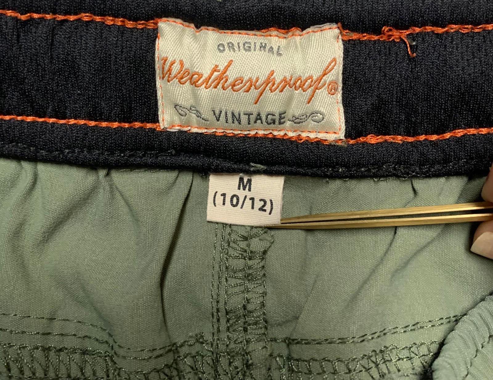 Pantalones cortos cargo vintage impermeables para niños, talla M (10/12), verde oliva, talla 24