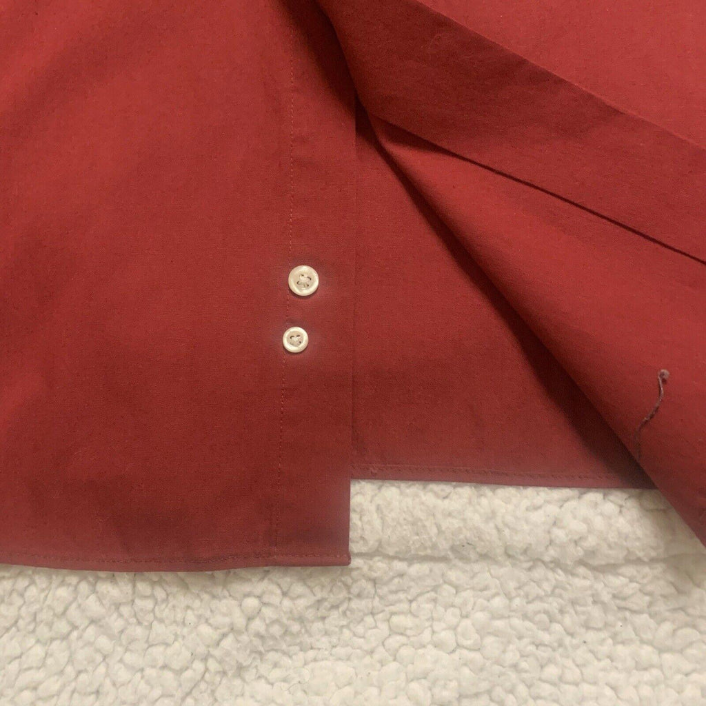 Camisa Alexander Julian 3XLT de manga larga para hombre, color vino tinto