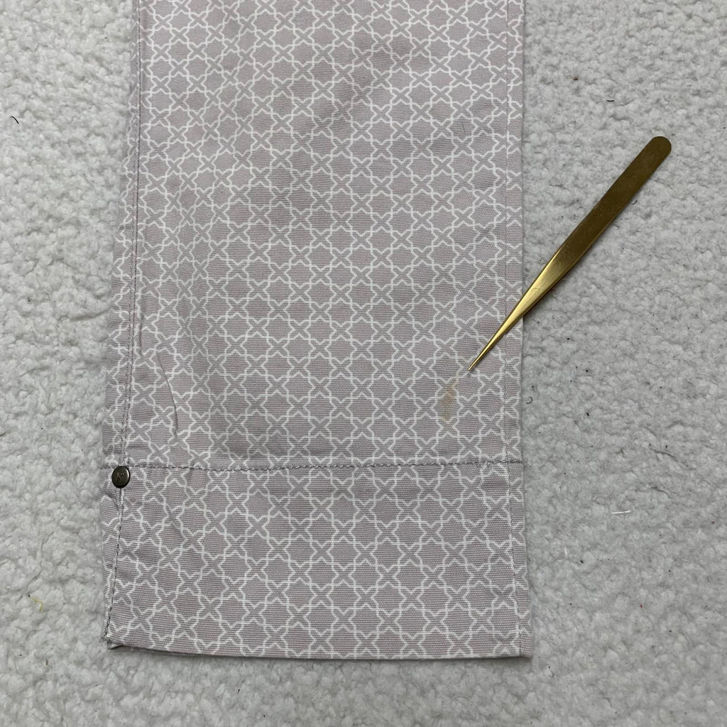 Pantalones capri Idra con diseño geométrico estampado gris, talla 4 para mujer