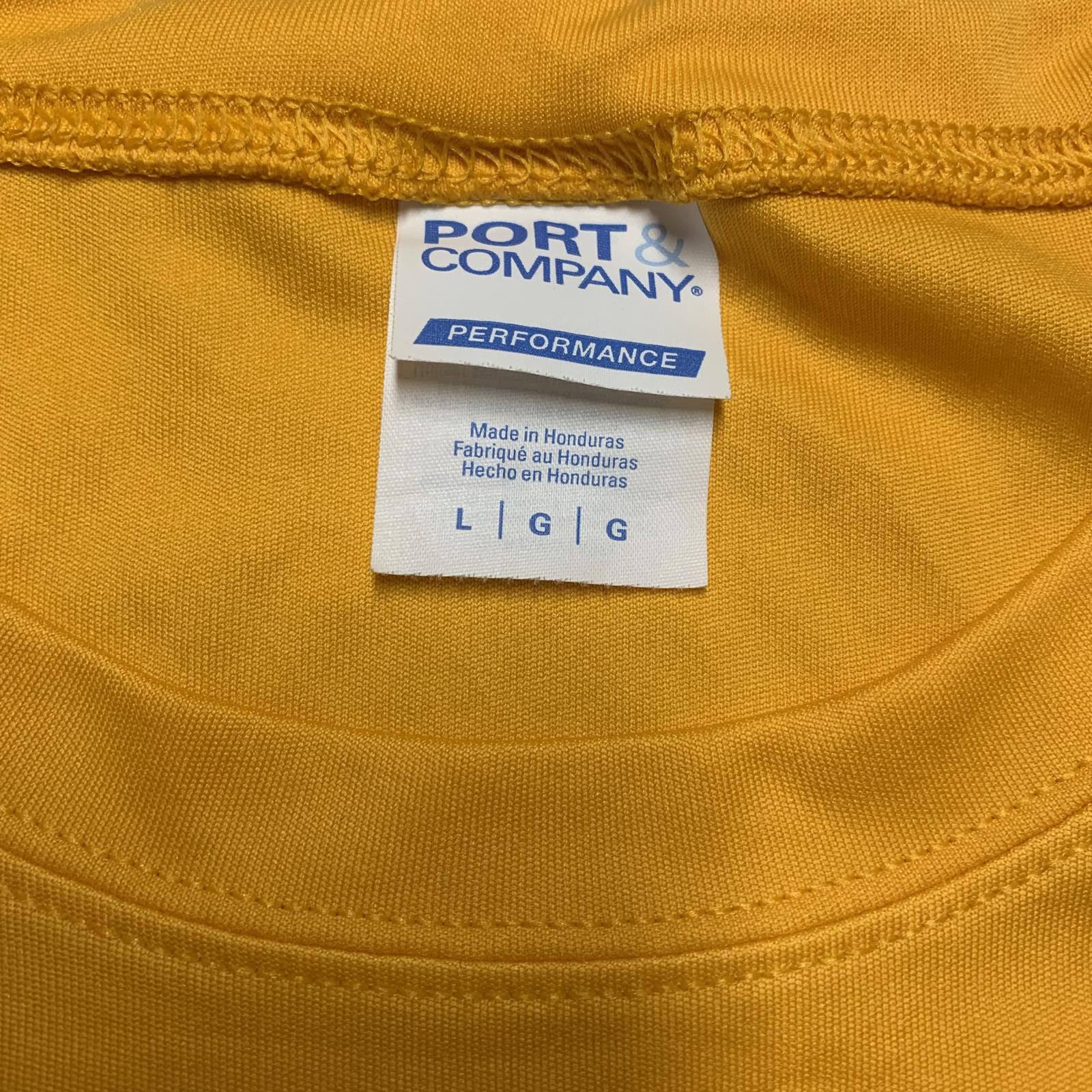 Camiseta de capitán de hockey del Distrito 5, amarilla, talla grande, para hombre de Port &amp; Company