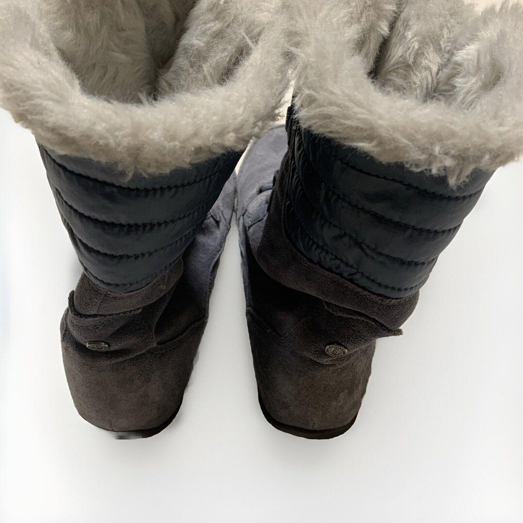 Botas de invierno Prima Loft de piel sintética gris de ante para mujer, talla 10, de The North Face