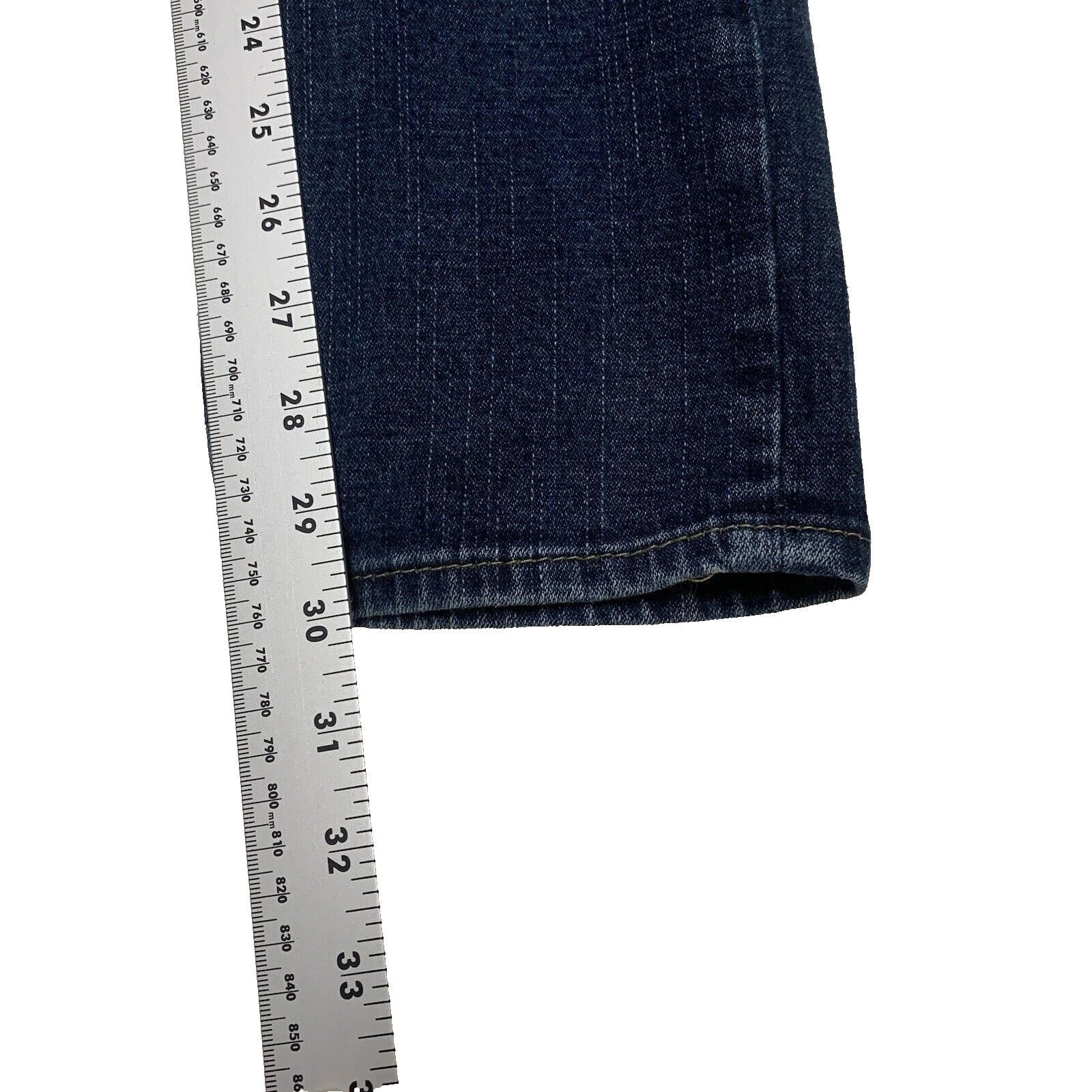 Vaqueros ajustados True Religion para mujer, talla 29, con solapa trasera azul