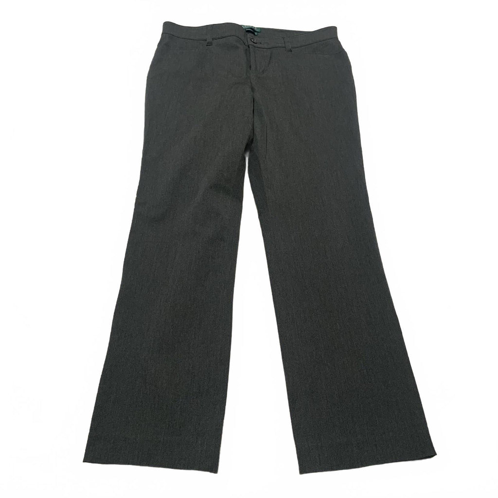 Pantalones de vestir Lauren Ralph Lauren Adelle para mujer, talla 10, color gris, ancho 34 x 28
