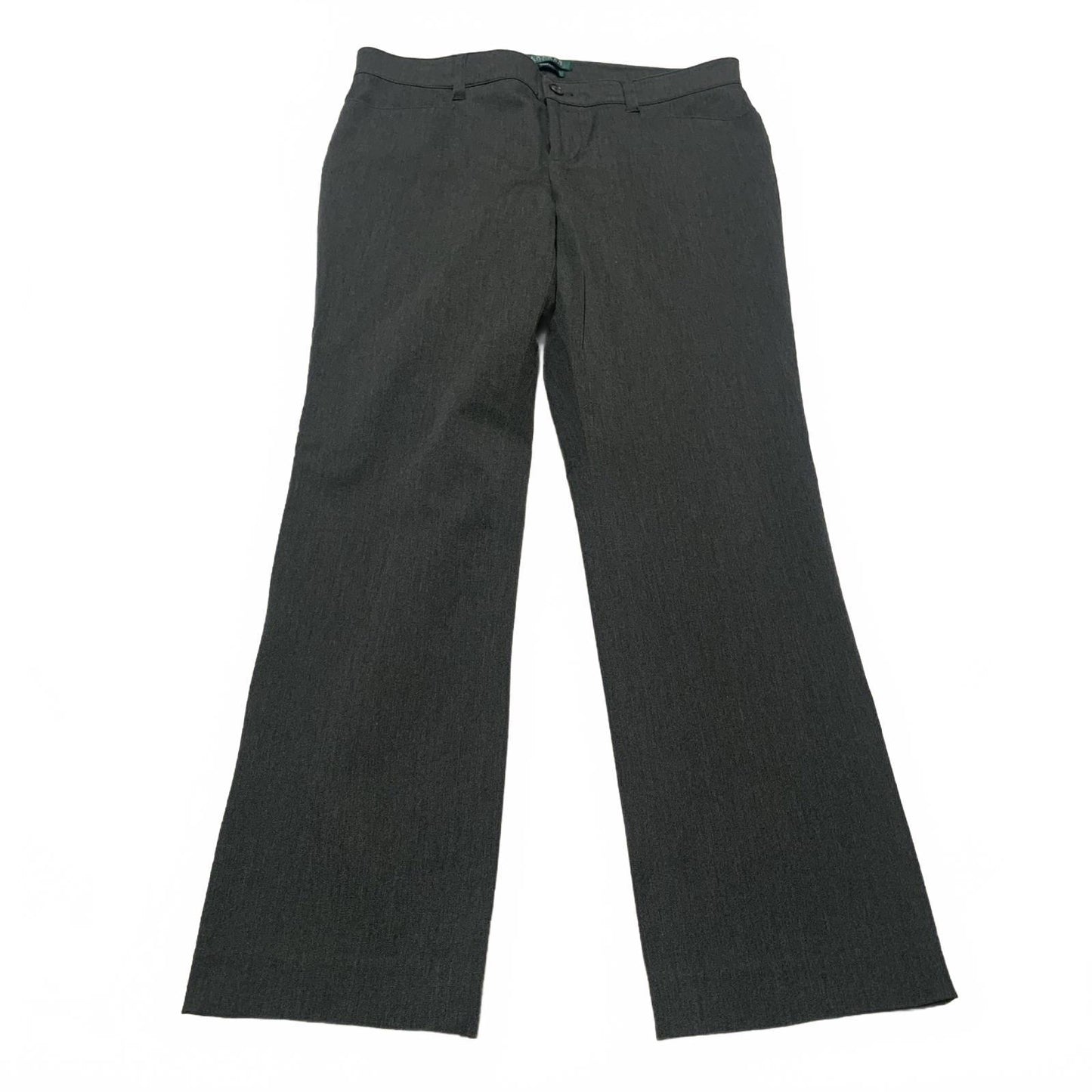 Lauren Ralph Lauren Womens Sz 10 Petite Gray Adelle Dress Pants Trousers W34x28
