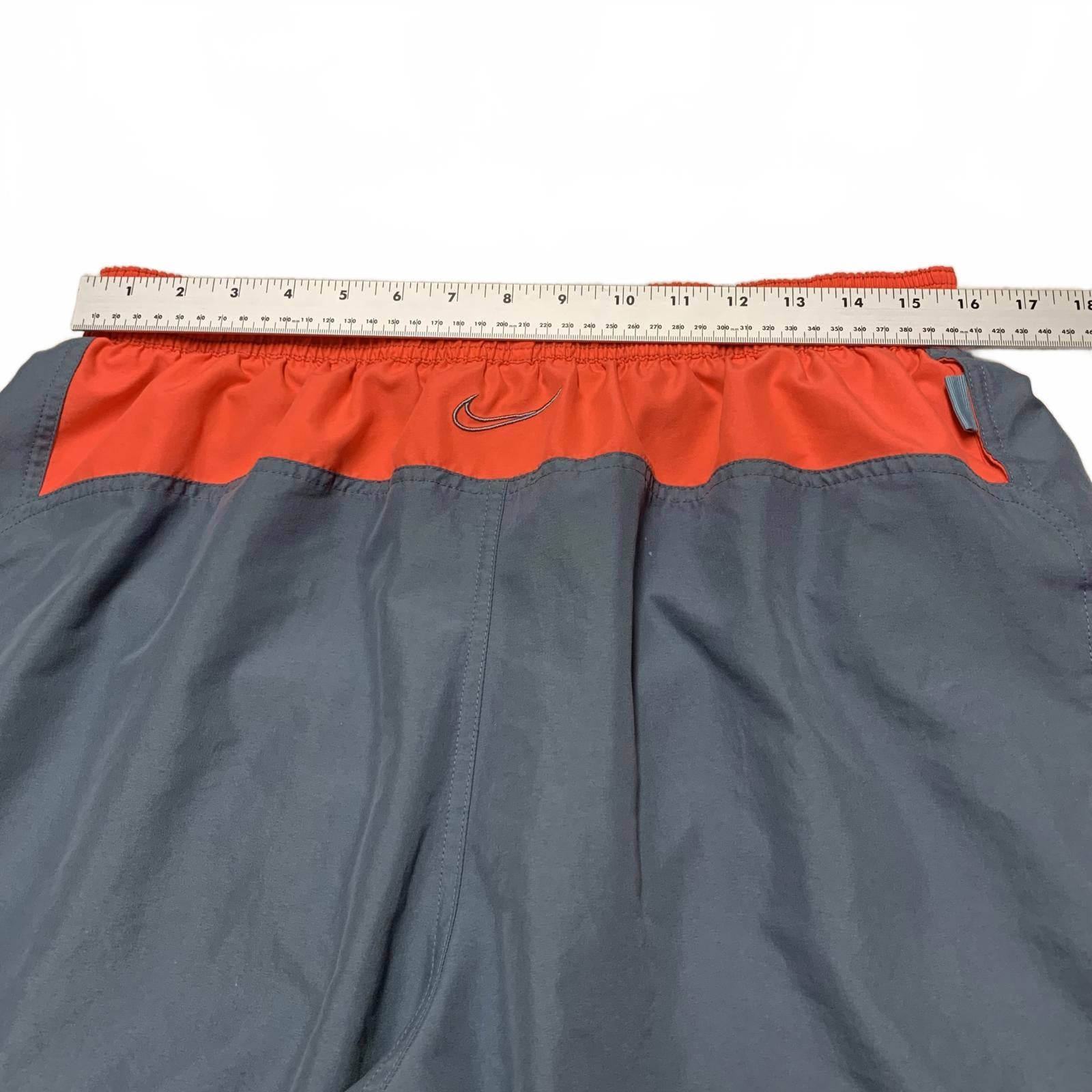 Shorts de baño Nike para hombre, talla XL, gris y naranja
