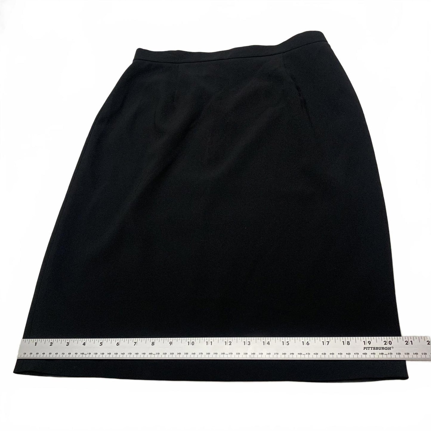 Vintage Jones New York Platinum Womens Sz 12 Black Pencil Skirt W30