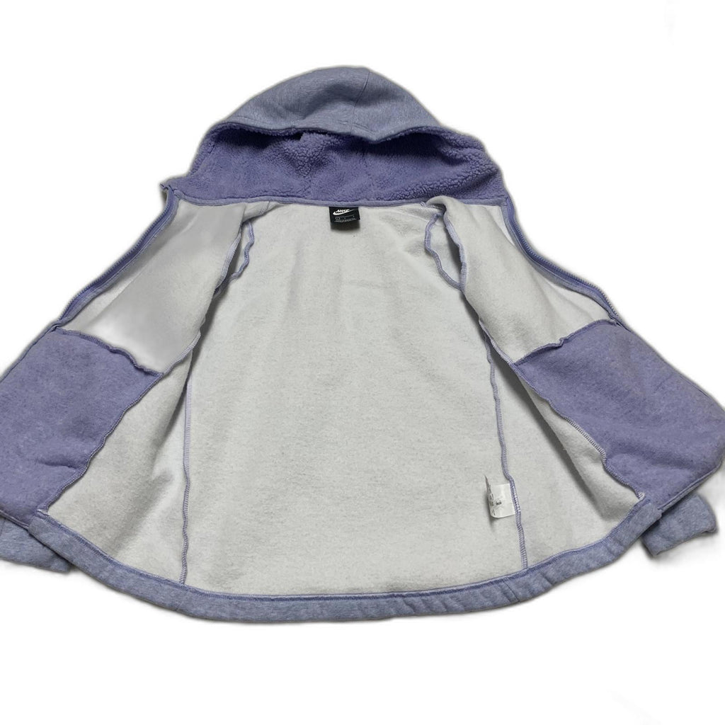 Sudadera con capucha y cremallera Nike para niña, color lavanda, talla grande