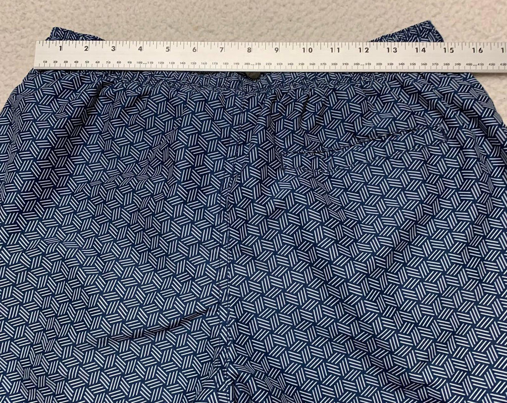 Bañador tipo bóxer con estampado geométrico azul marino para hombre de H&amp;M, talla M, talla 30