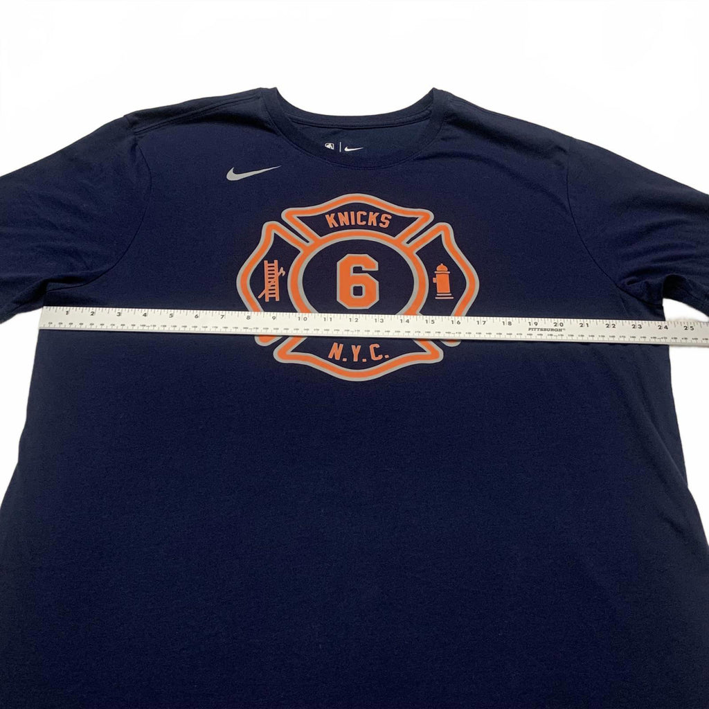 Camiseta Nike Dri-FIT azul marino de los New York Knicks, talla XXL, para hombre, Porzingis #6