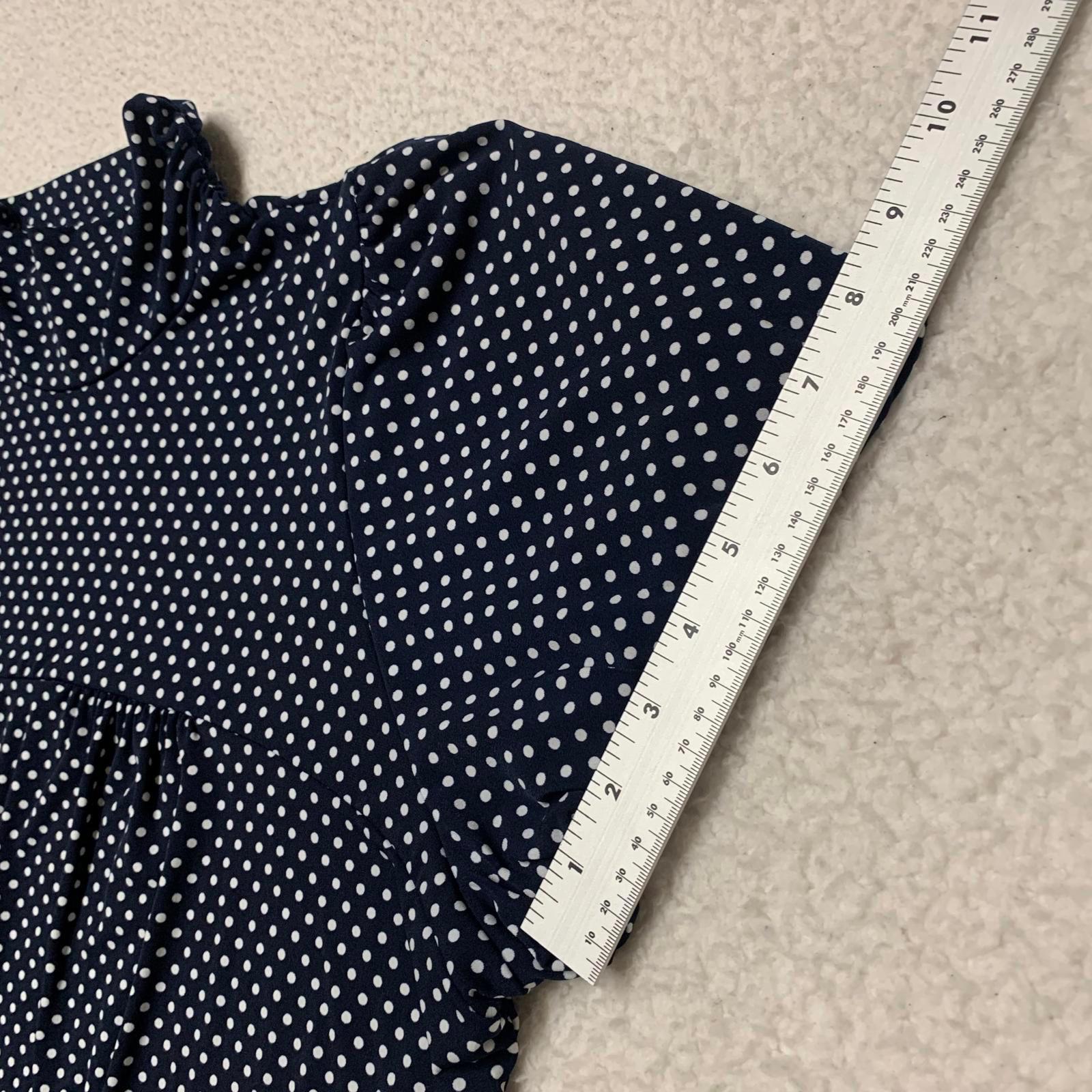 Blusa de lunares blancos y azul marino de Dressbarn para mujer, talla 3X, EE. UU.