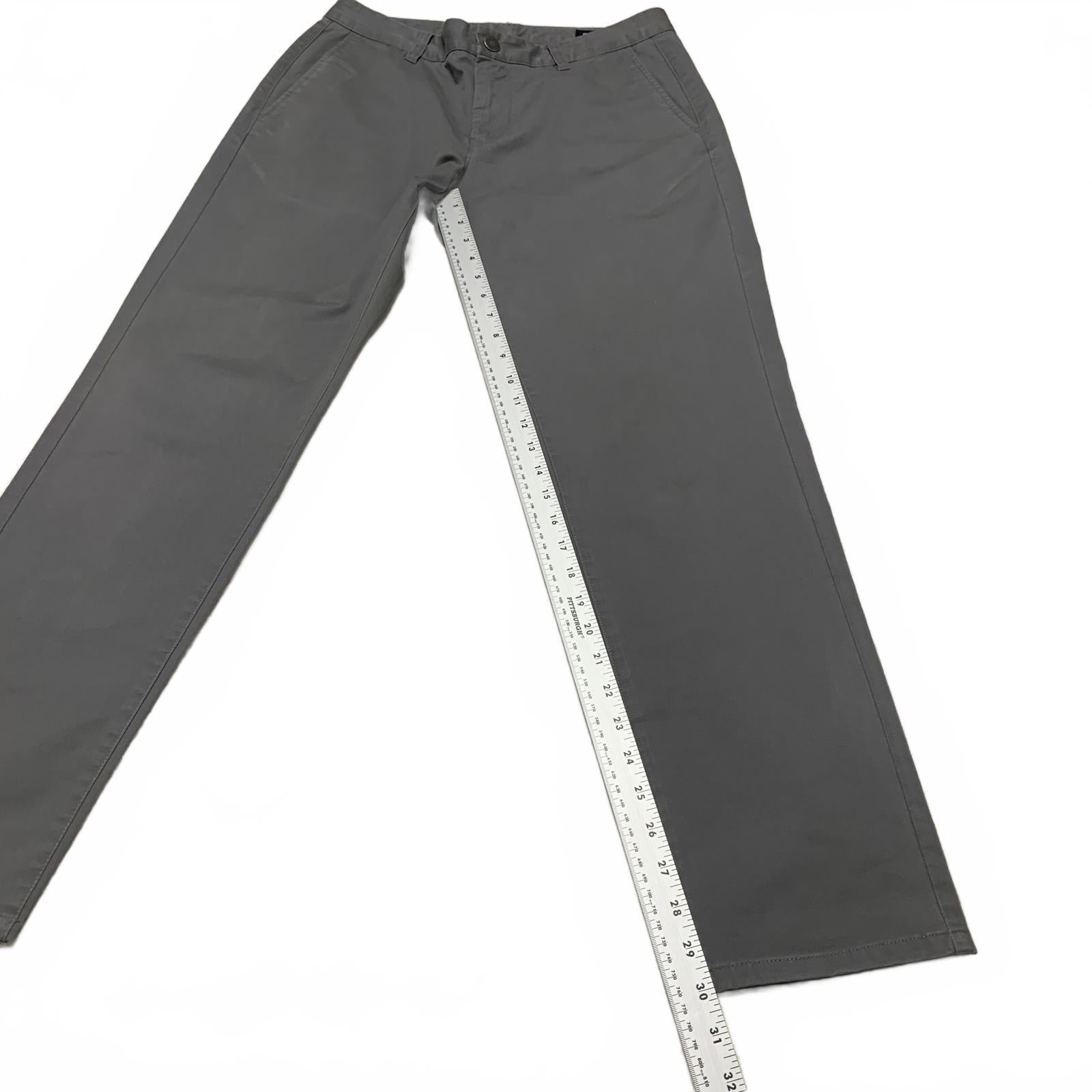 Pantalones chinos grises Bonobos para hombre, talla 33 x 30, ancho 31 x largo 30 cm (real)
