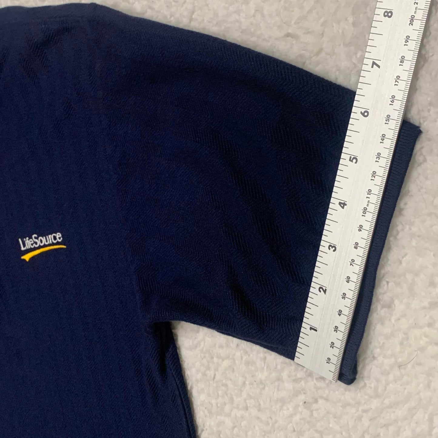 Vantage Men's Size Medium Navy Blue Polo Shirt 100% Combed Cotton