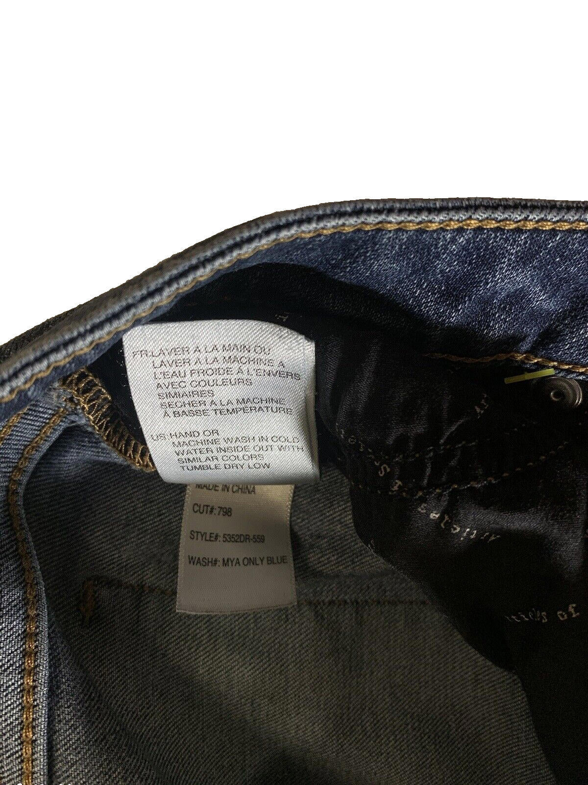 Vaqueros ajustados elásticos azules oscuros de Articles of Society para mujer, talla 26