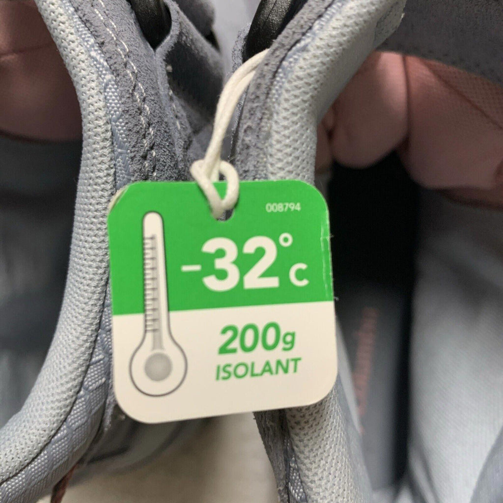 Botas de nieve Columbia para jóvenes, talla 5, impermeables, de invierno, Omni-Grip, gris y rosa