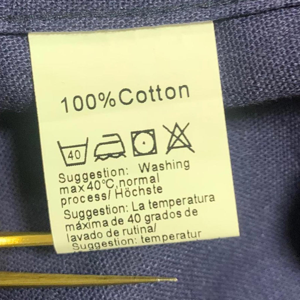 Camisa de algodón con cuello túnica bordada de manga larga azul talla XL para hombre de Coofandy