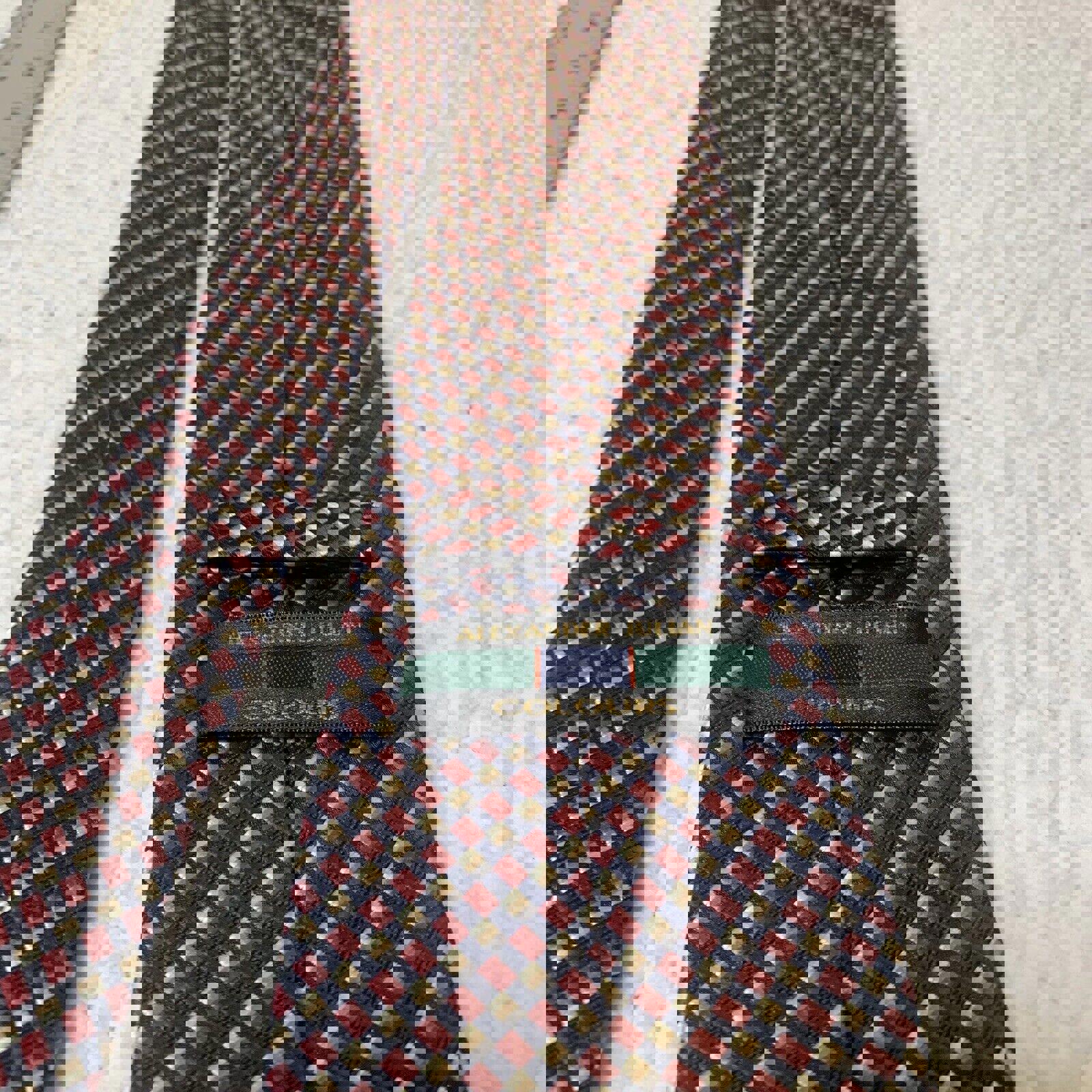 Corbatas con estampado geométrico para hombre Alexander Julian Colorirá, rojo y negro, lote de 2