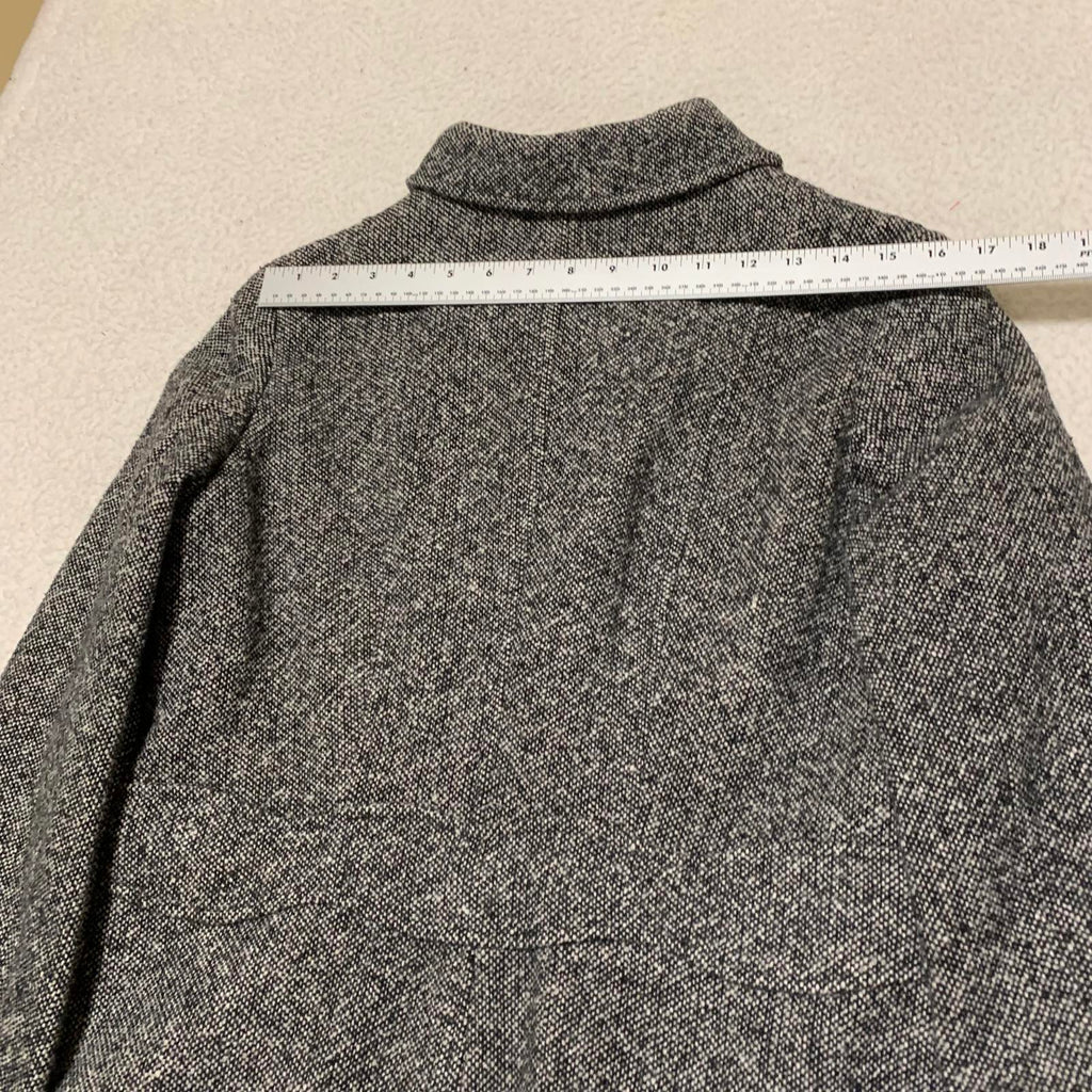Vintage Mudd Wool Zip Up Coat Gray Size L Made in Ukraine Y2K RN 14981