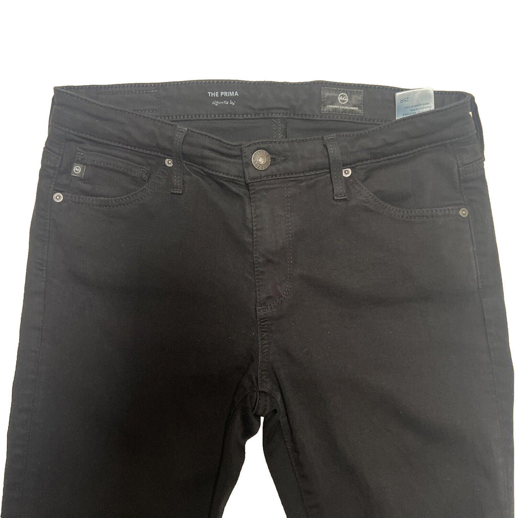 Vaqueros pitillo elásticos negros 25R The Prima Crop de Adriano Goldschmied para mujer