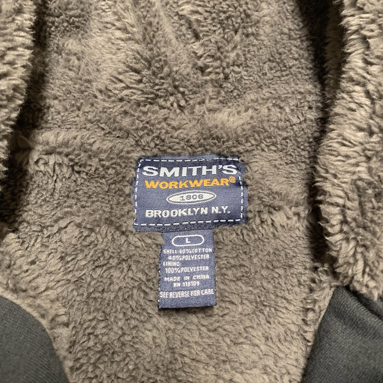 Chaqueta con capucha y forro de sherpa suave negra grande para hombre de Smith's Work Wear