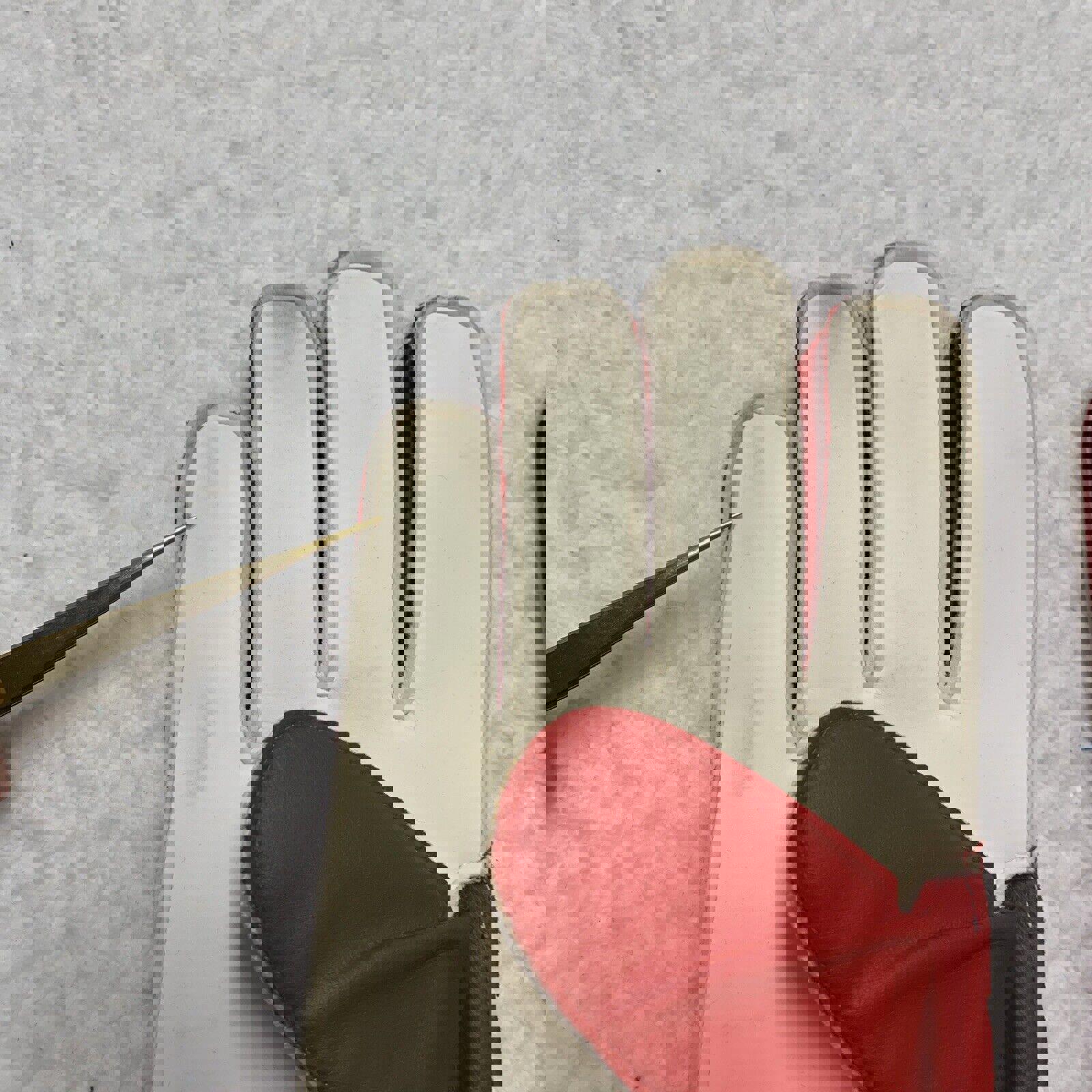 Guantes de portero para adultos de fútbol inglés, rojo, blanco y azul.