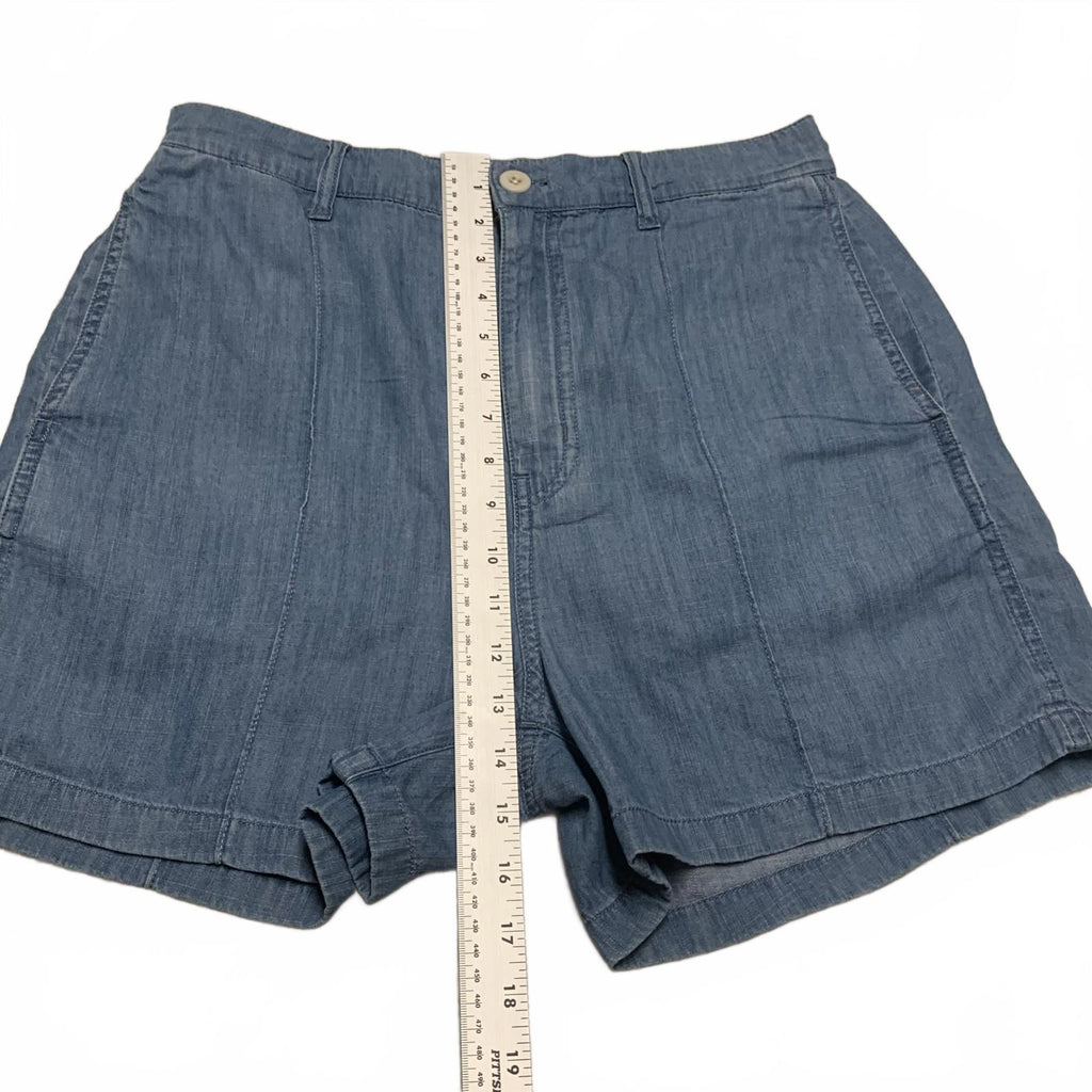 Bermudas Madewell de cambray azul para mujer, talla 28, talla 30