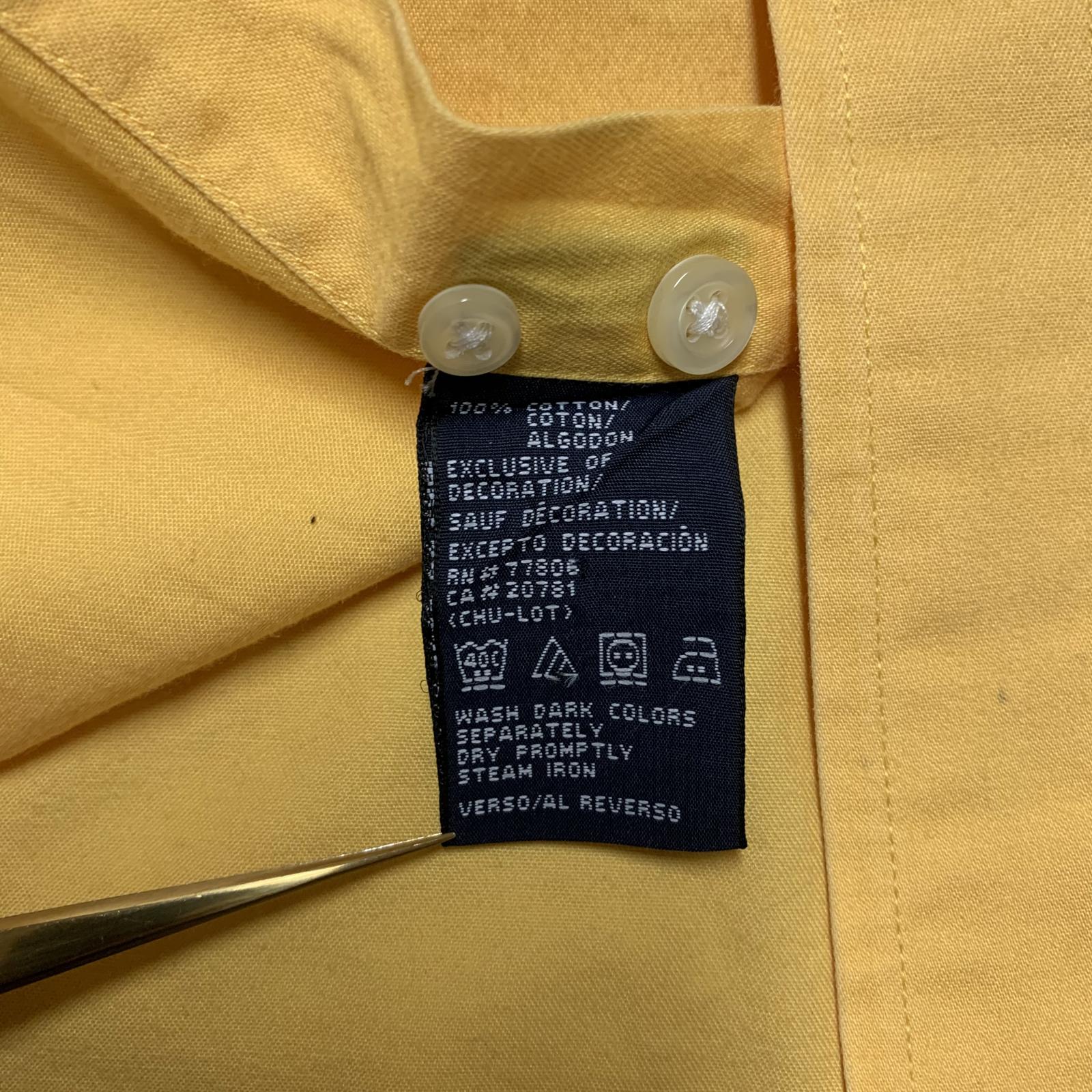 Camisa amarilla con botones XXL de Tommy Hilfiger para hombre