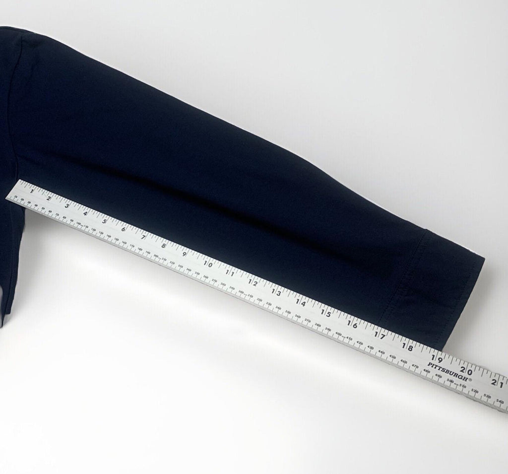 Polo de manga larga azul marino XXL para hombre de Coofandy con cuello a cuadros y bolsillo