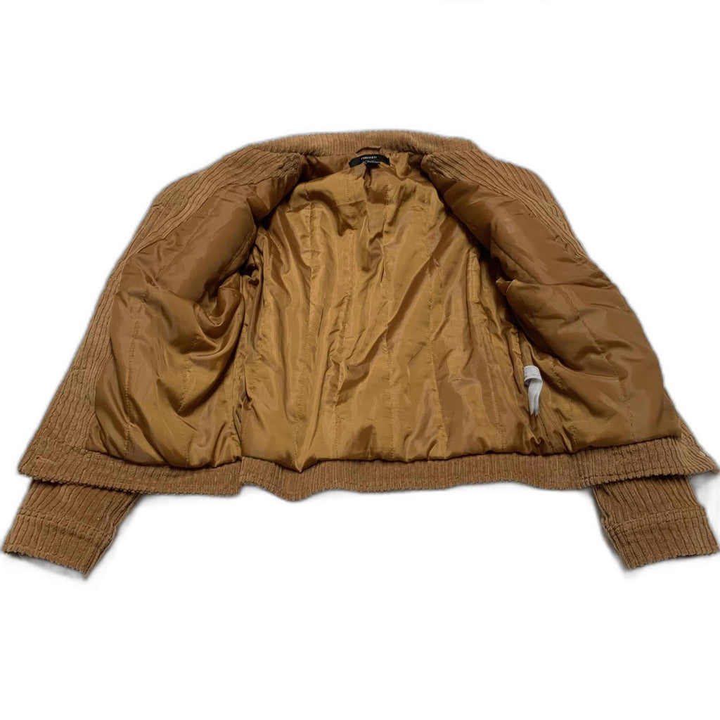 Forever 21 Women's Size Small Cognac Brown Corduroy Jacket