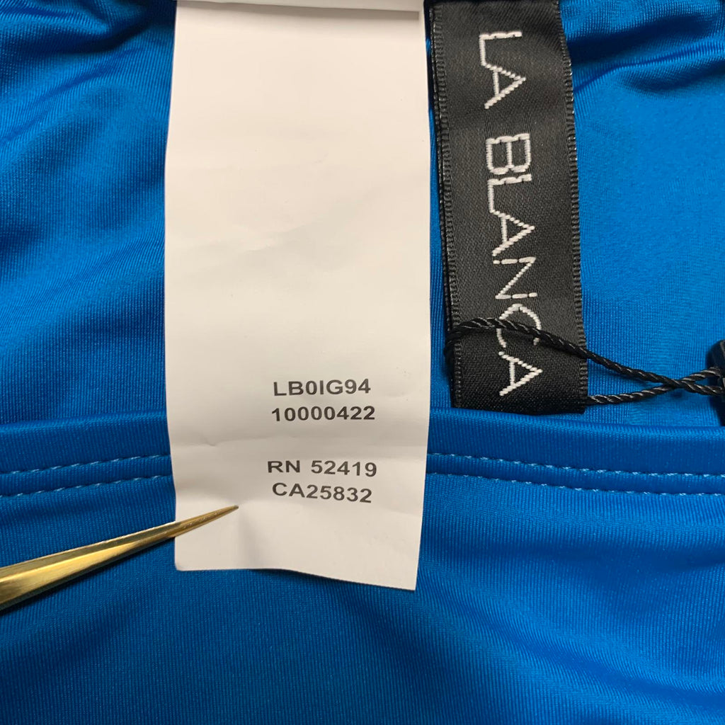 La Blanca - Bañador ajustable para mujer, talla 14, UPF 50+, color azul turquesa