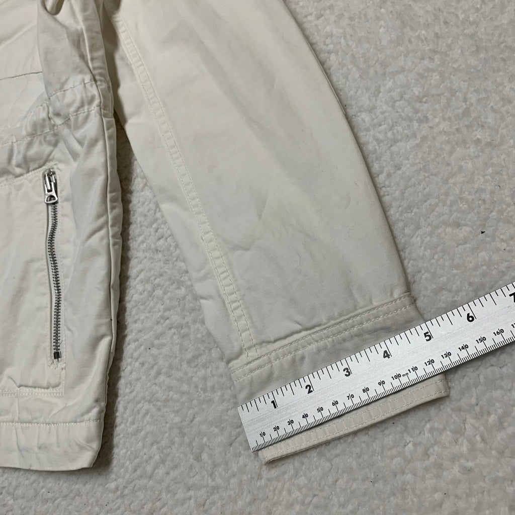Chaqueta utilitaria ligera de algodón color blanco roto para mujer de GAP, talla mediana