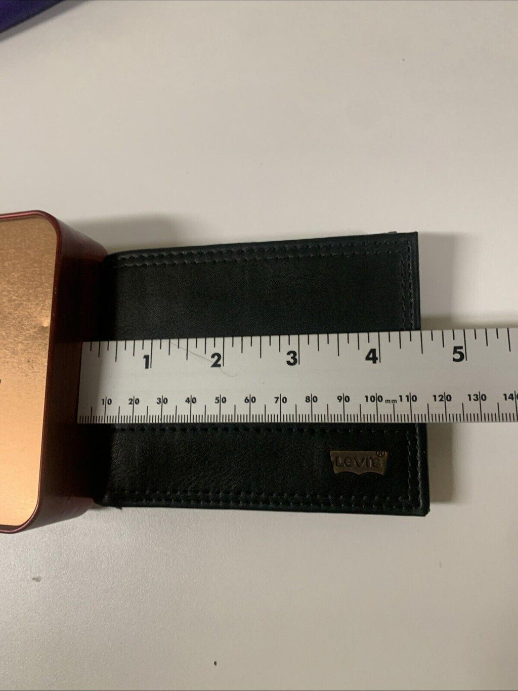 Levi's Men's Black Wallet RFID Identity Theft Protection Stitched