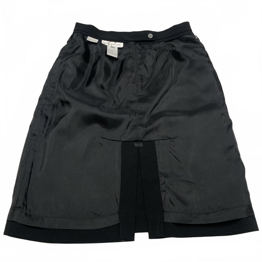 Falda tubo negra Vintage Jones New York Platinum para mujer, talla 12, W30