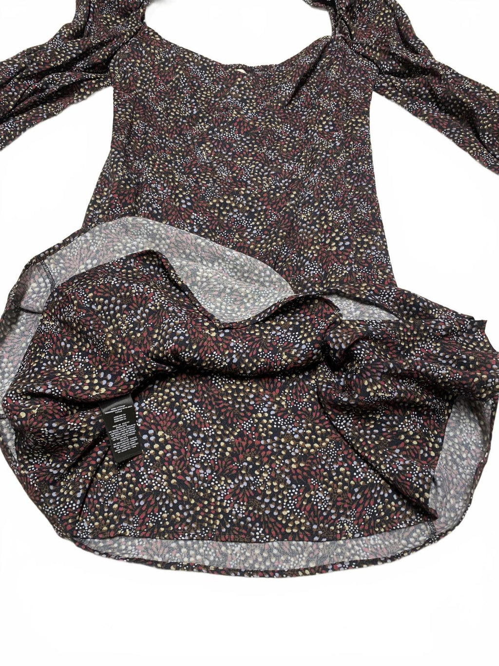 Vestido Wilfred de manga larga con estampado floral y hombros abullonados para mujer, talla 8