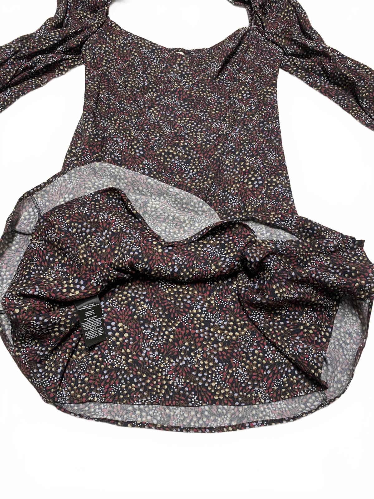 Vestido Wilfred de manga larga con estampado floral y hombros abullonados para mujer, talla 8