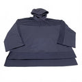 June & Vie Women's Size Large 18-20 Slate Blue Hoodie Sweatshirt Textured Detail