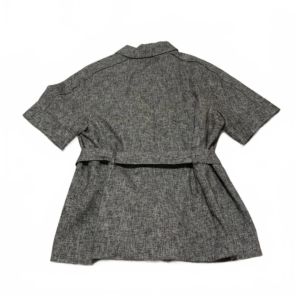 Blazer gris de manga corta con cinturón para mujer de Ann Taylor, talla 12