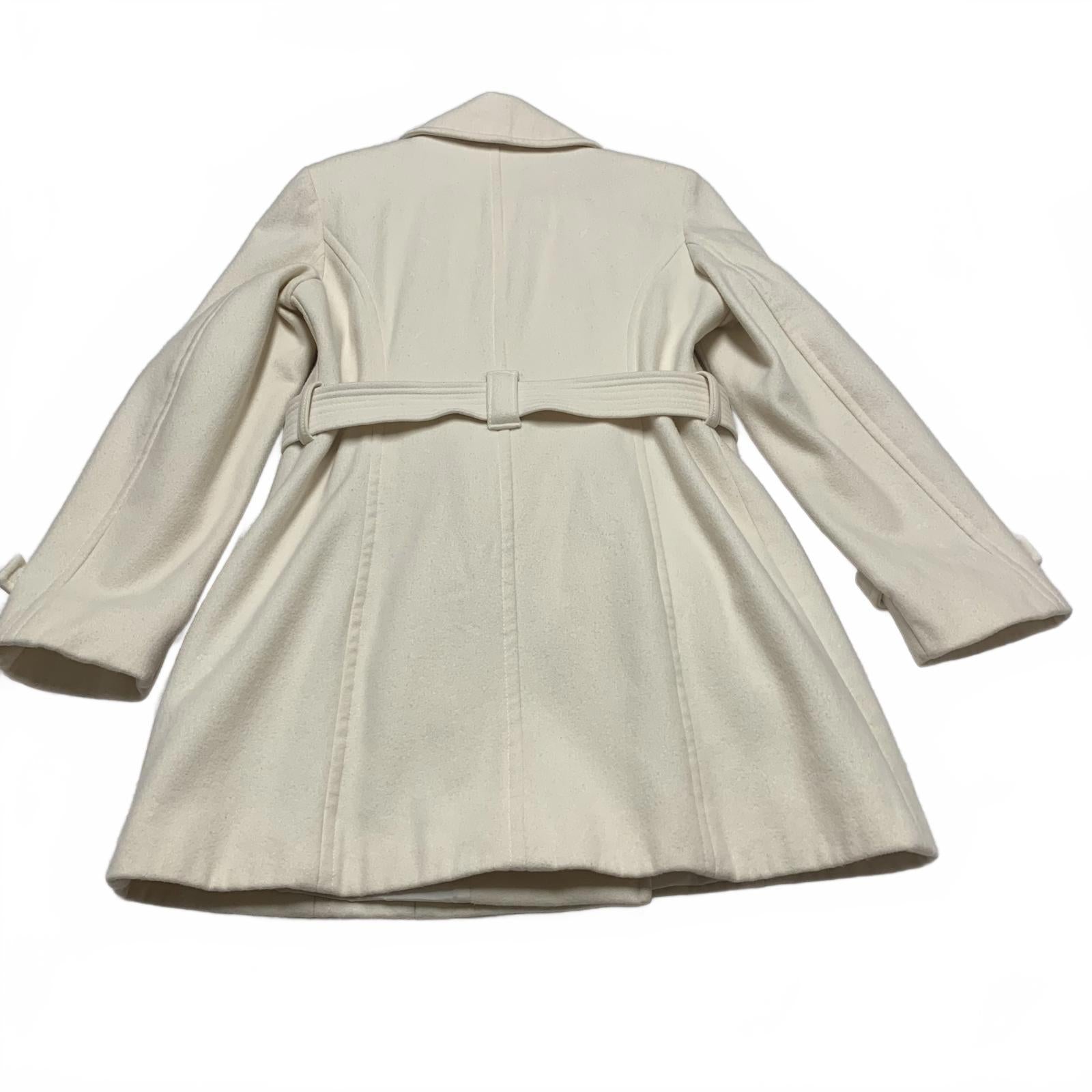 Abrigo con cremallera color crema Michael Kors para mujer, talla 10