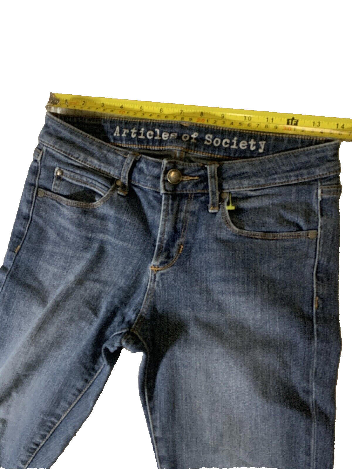 Vaqueros ajustados elásticos azules oscuros de Articles of Society para mujer, talla 26