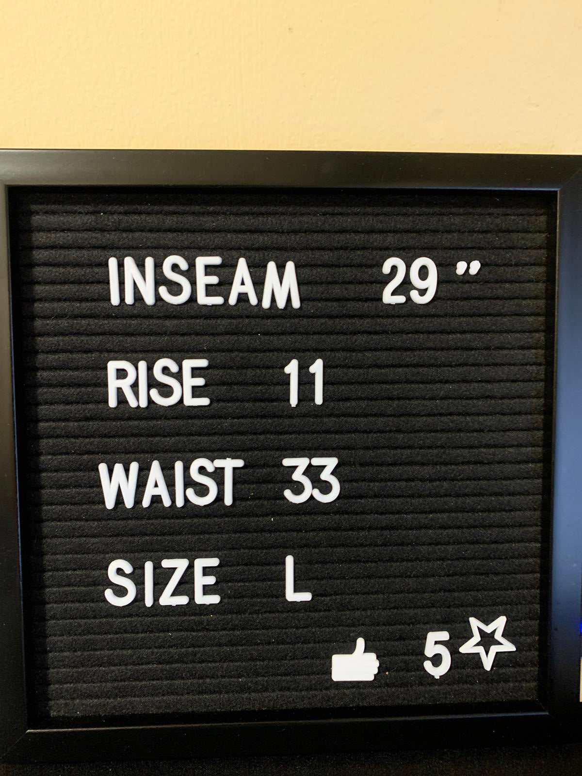 Pantalones negros Bearbottom Clothing para hombre, talla L-30, para senderismo y acampada, 33 x 29