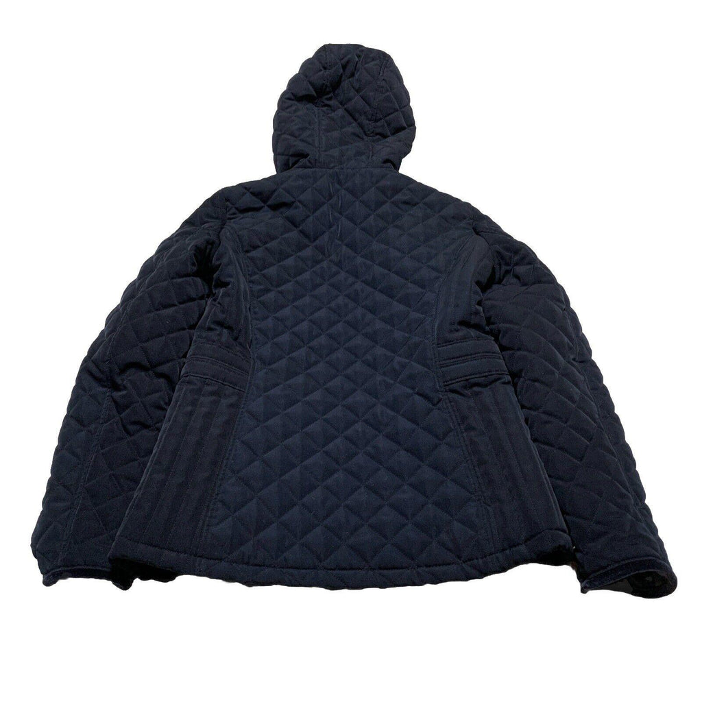 Chaqueta con capucha y cremallera azul marino para mujer, talla pequeña, de Laundry by Shelli Segal